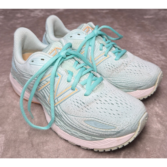 New Balance Fresh Foam 860 V12 Aqua Blue Running Shoes Womens Size 7 W860B12 - Picture 1 of 8